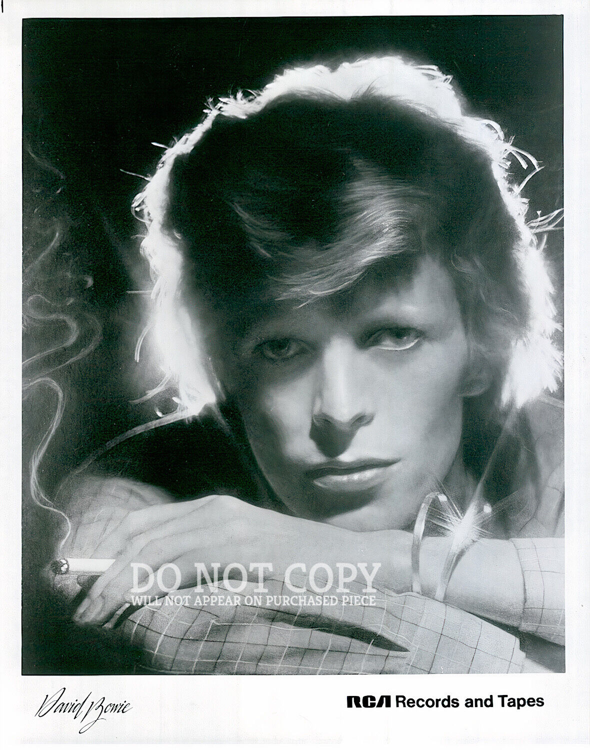 David Bowie Photograph 8 X 10 - Stunning 1975 Rca Records Photo - Rare Poster