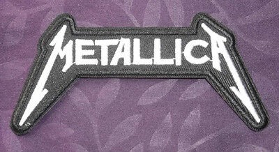 Metallica Patch Logo B/w Embroidered Heavy Metal Thrash 80's Diy