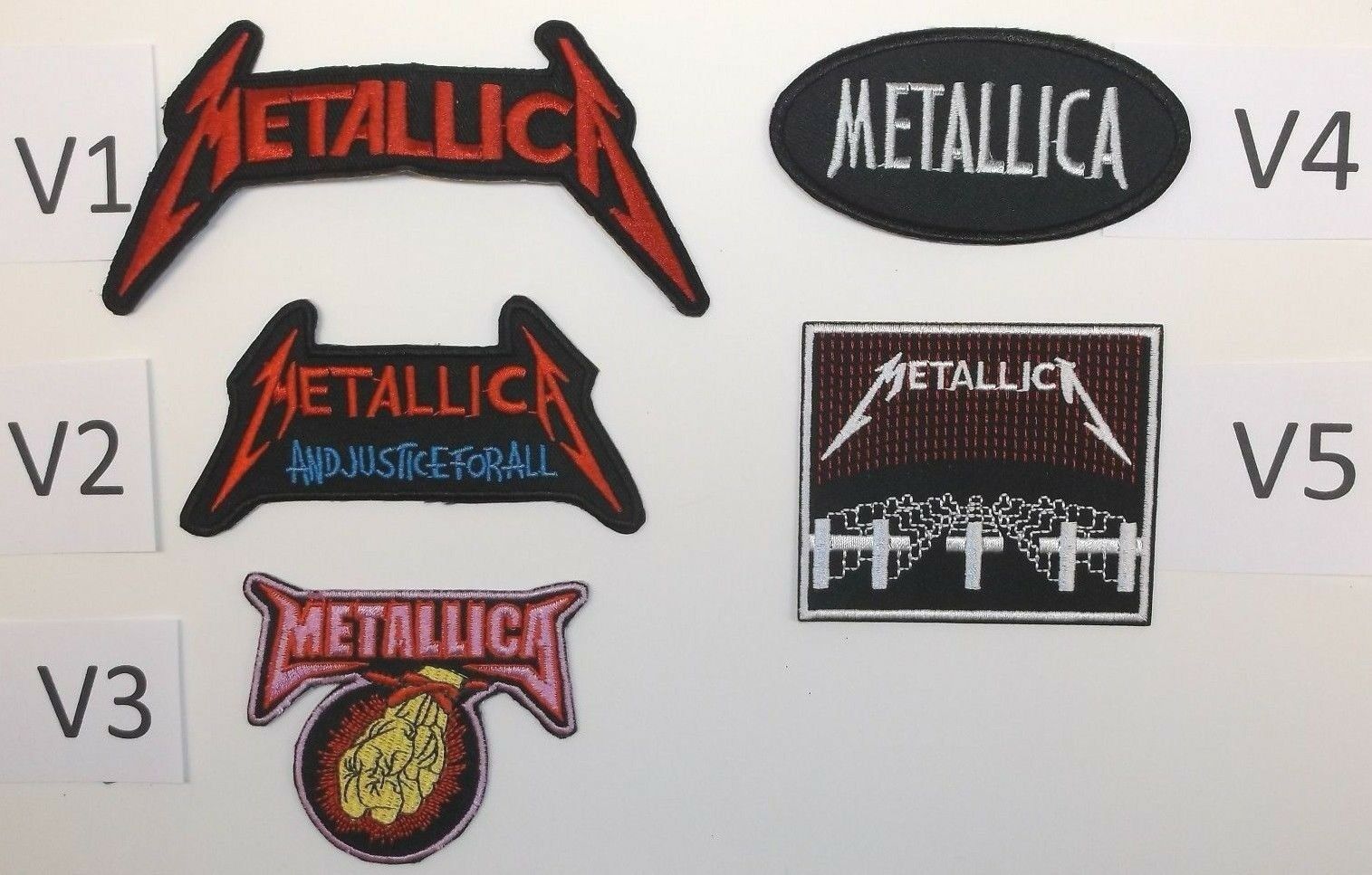 Metallica Heavy Metal Patch Patches~6 Versions~embroidered Applique~iron Sew On