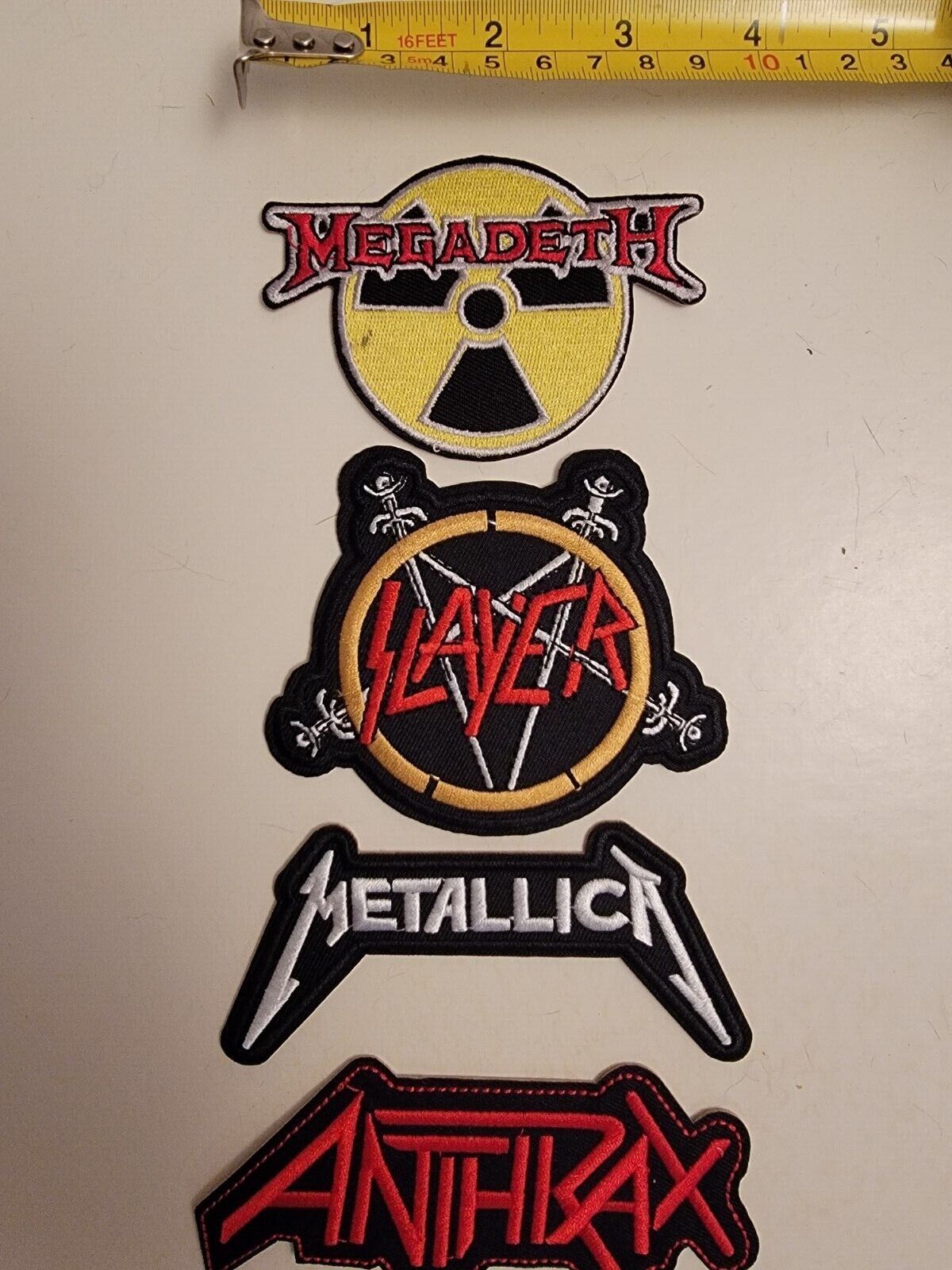 Megadeth Slayer Metallica Anthrax Patch Lot The Big 4 Metal Iron On Sew