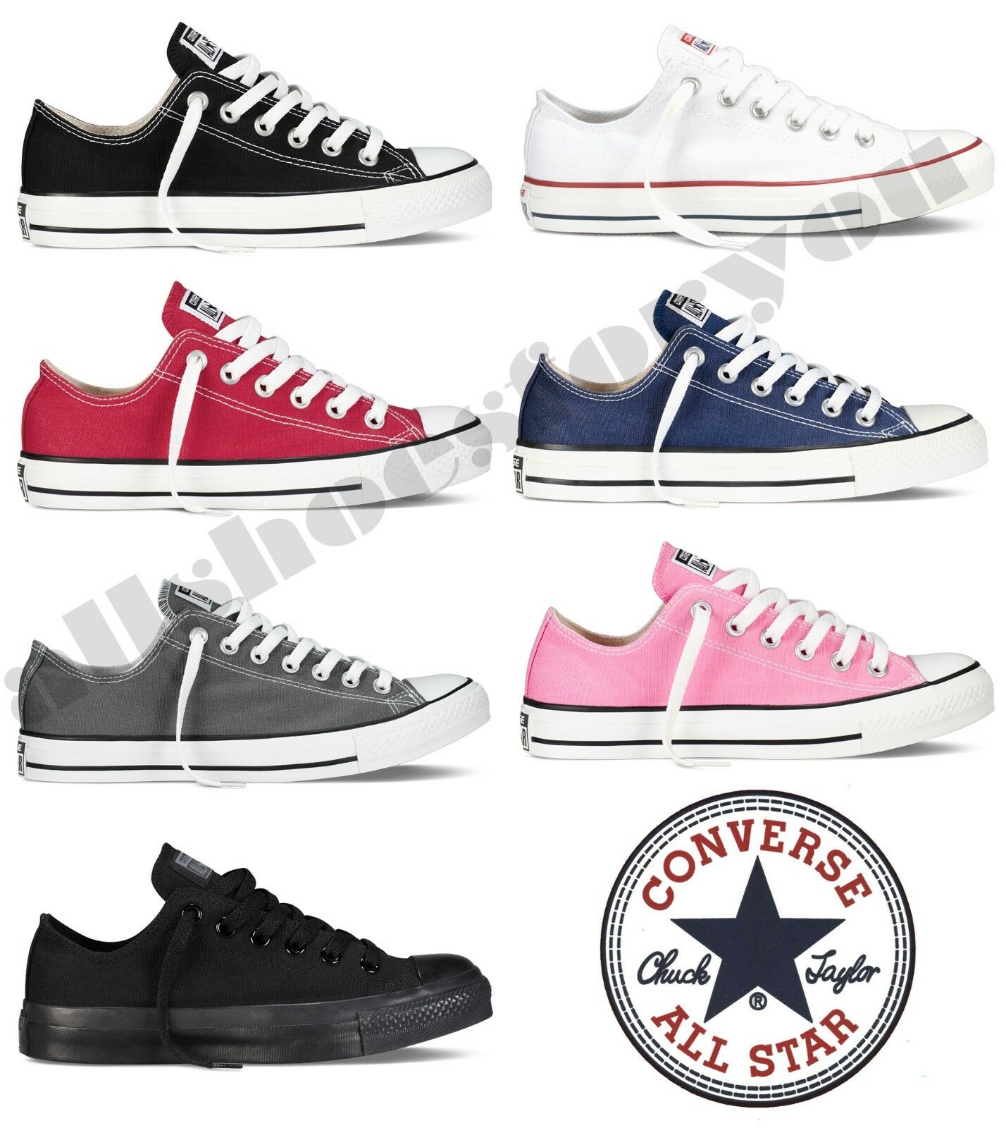 Converse All Star Chuck Taylor Canvas Shoes Low Top All Sizes Free Shipping
