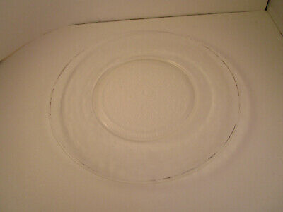 Vintage Macbeth Evans Clear Glass Stippled Rose Band Lunch Plate
