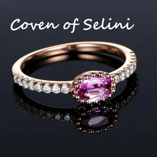 Fire Fairy Beauty Spell ! Pink Topaz Ring Size 7 !
